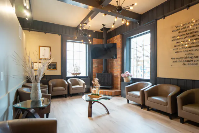 Modern waiting room interior at My New Teeth