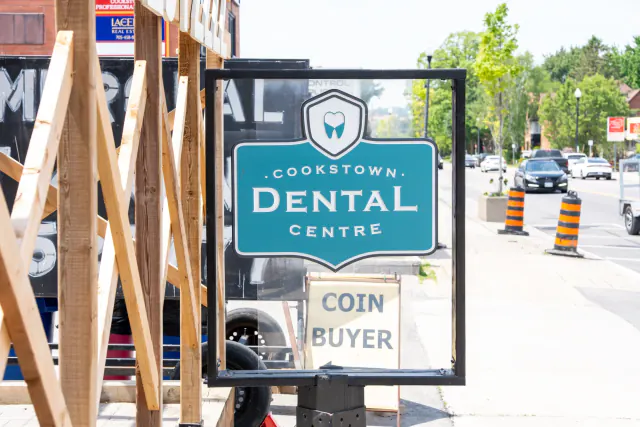 My New Teeth roadside sign on Queen Street