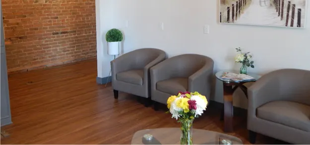 Comfortable clinic waiting area