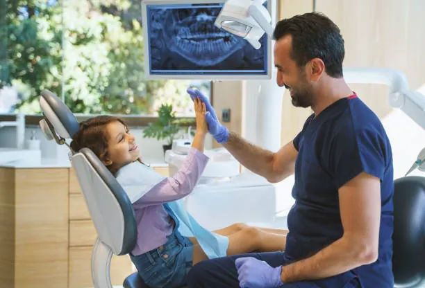 Patient feeling comfortable during a dental appointment